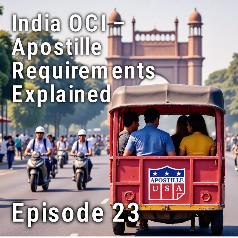 Apostille Requirements for India OCI Applications: A Complete Guide for U.S. Applicants