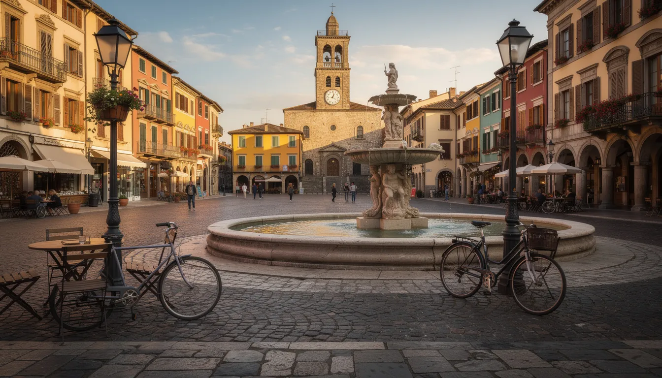 The image depicts a historic European city square characterized by cobblestone streets and traditional architecture, showcasing a vibrant atmosphere. This picturesque scene may evoke a sense of connection to one's Polish ancestry and the rich cultural heritage of the region.
