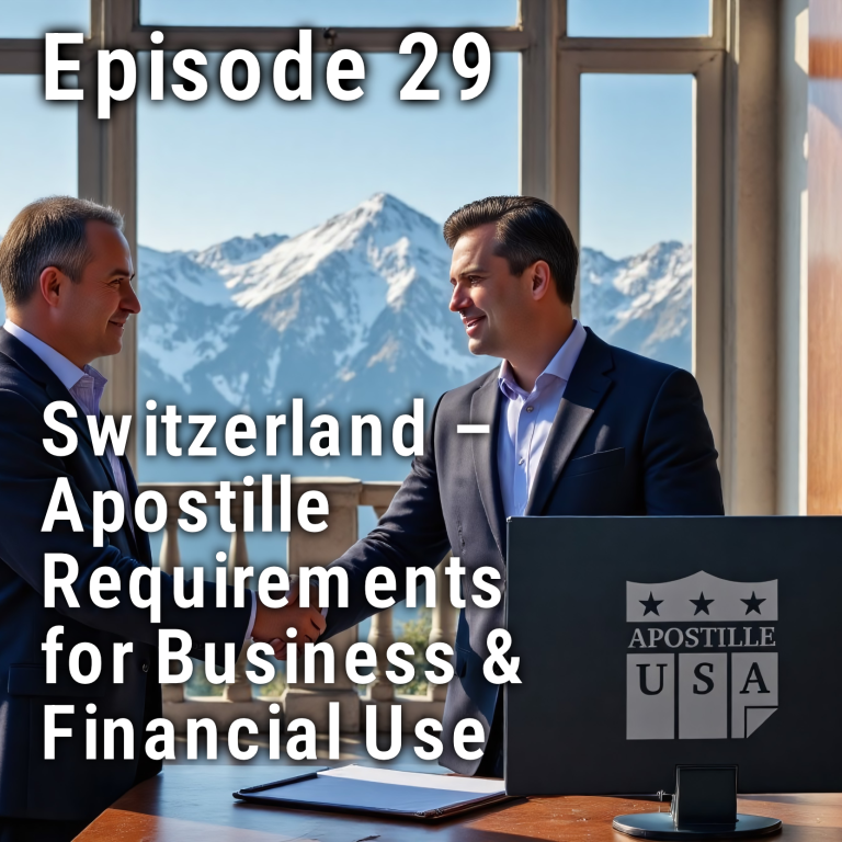 Apostille Requirements for Swiss Banking & Corporate Use